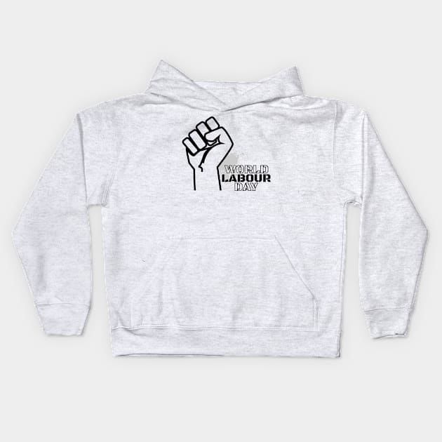 World Labour Day Kids Hoodie by Khenyot